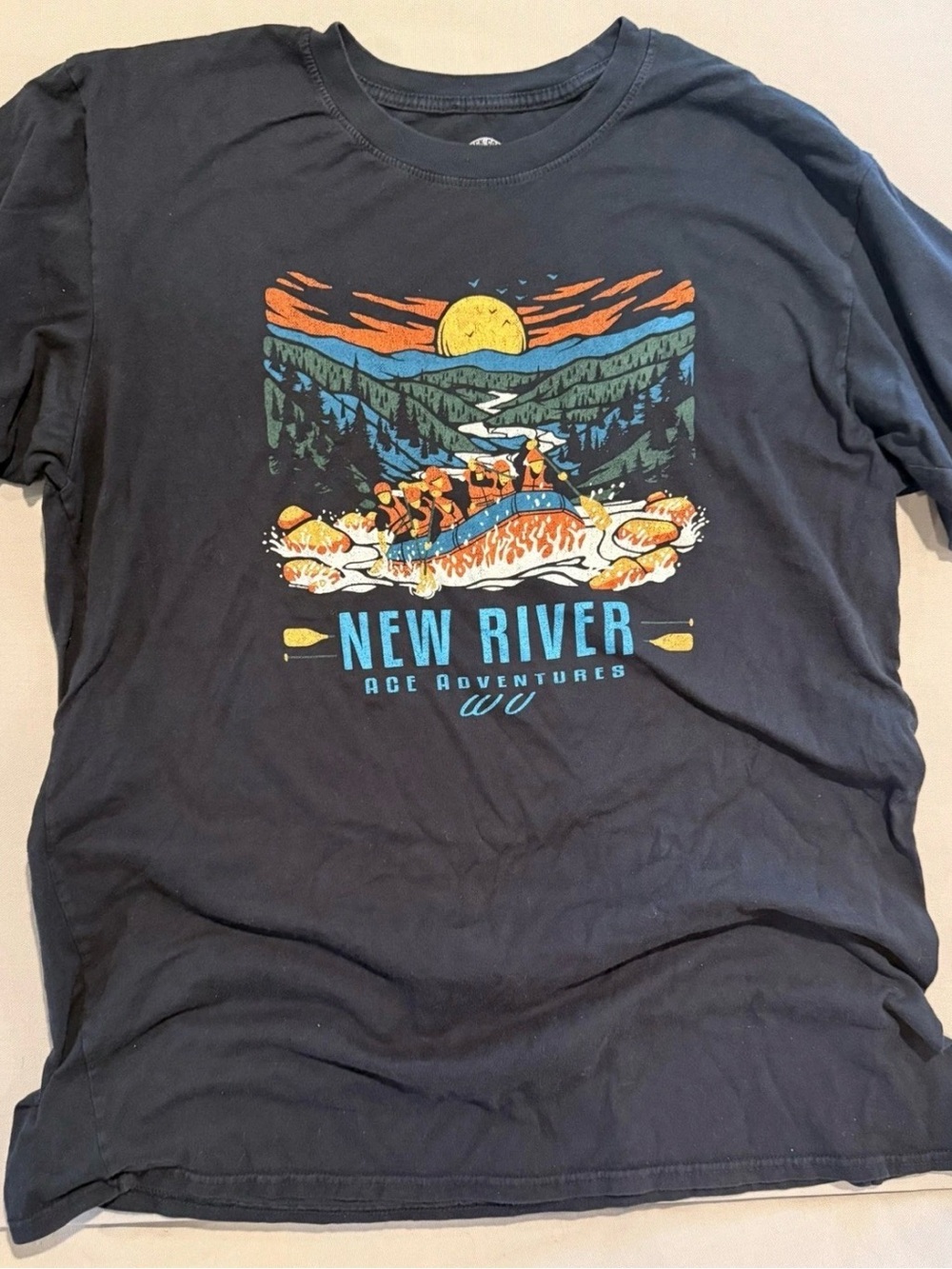 The Duck Company San Francisco River Raft Graphic T Shirt XL Y2K